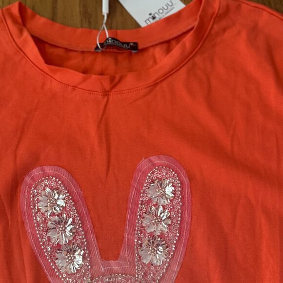 MINOUU WOMEN T-SHIRT SIZE M/L - Picture 4 of 5
